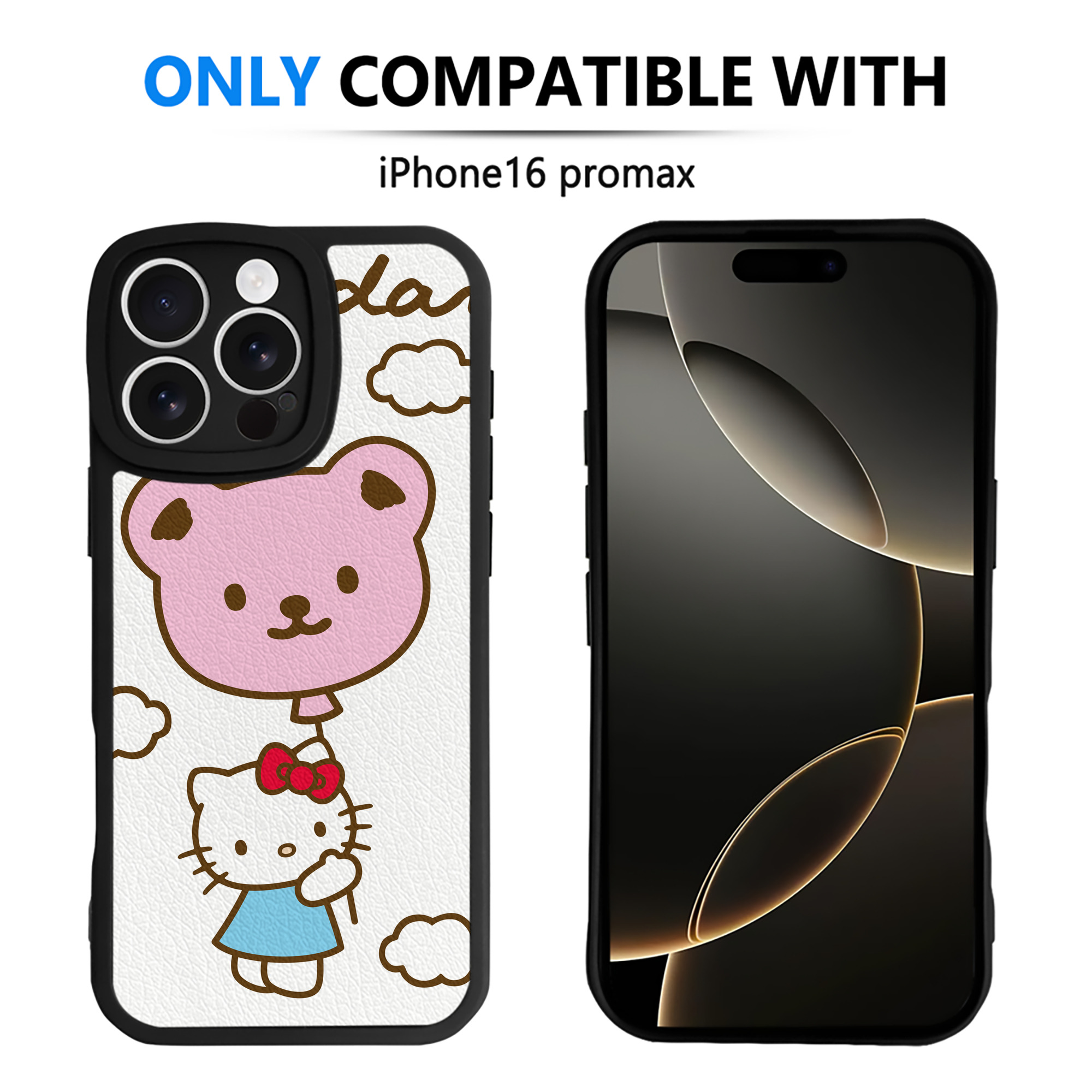 （画像用） Hello Kitty ハローキティ 【iPhone 16シリーズ対応】シリコンスマホケース（レザー調） 材質：シリコン